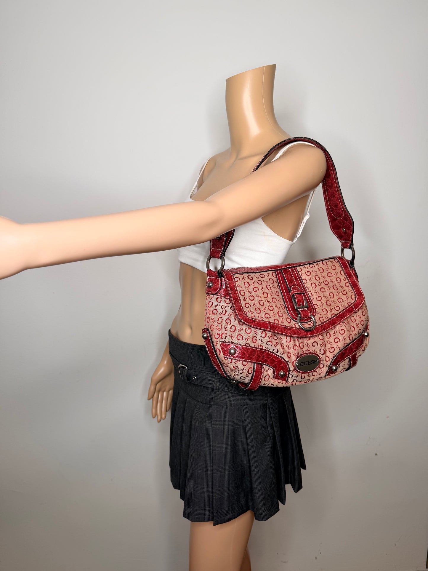 Guess vintage Tasche y2k rot denim