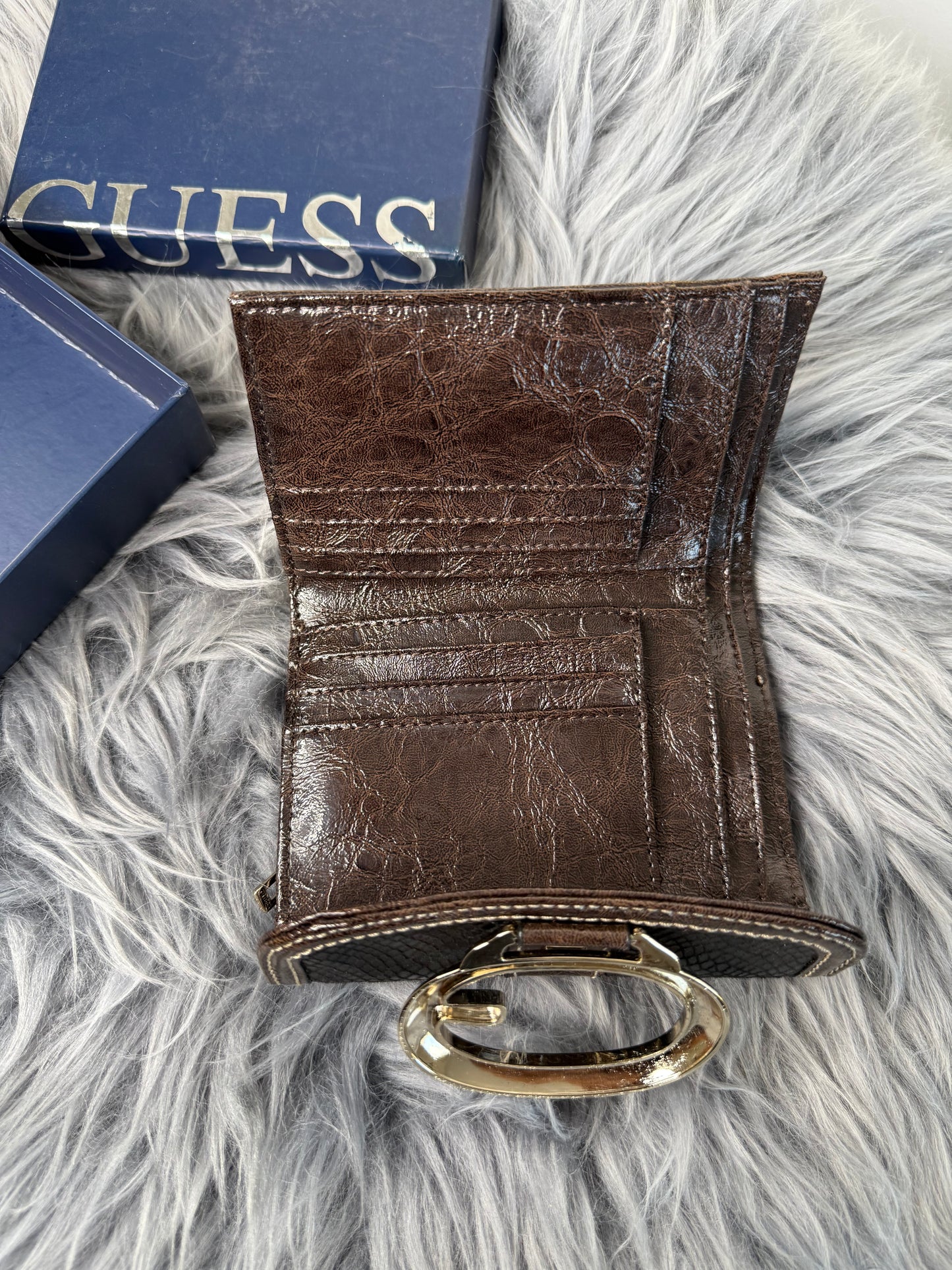 Guess Vintage Tasche Y2k Geldbörse braun neu