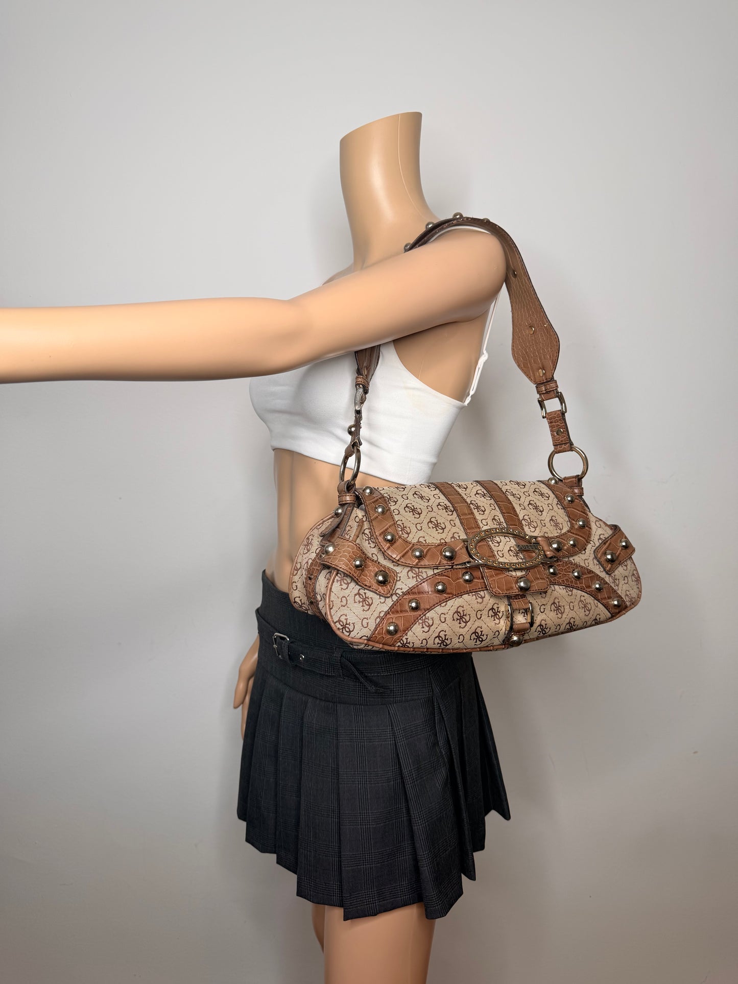 Guess vintage Tasche echt Leder Details