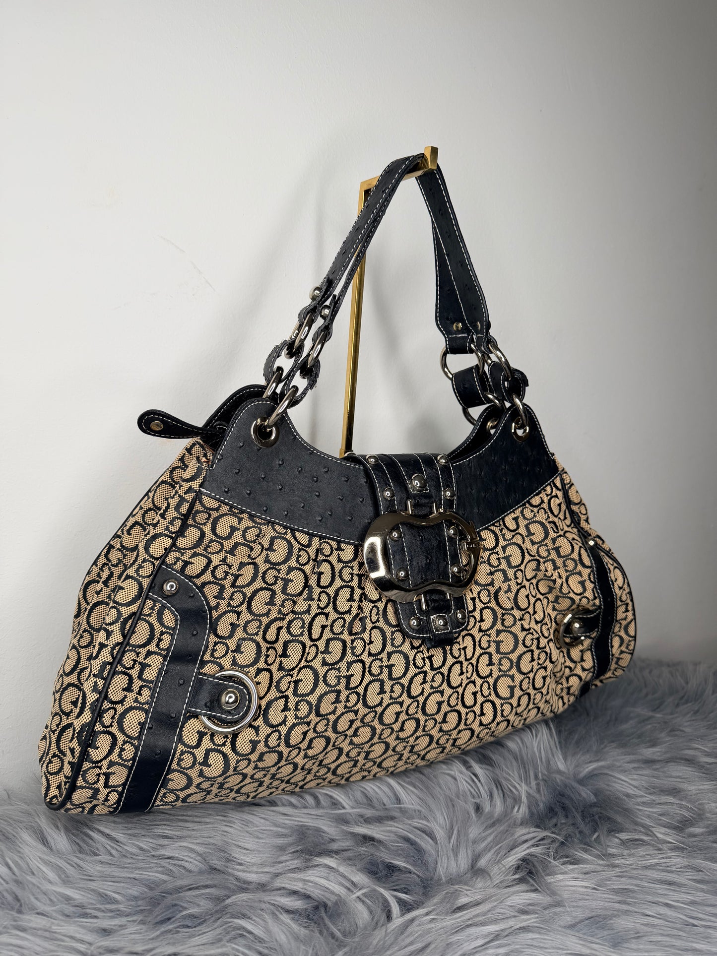 Guess vintage Tasche y2k rare beige schwarz
