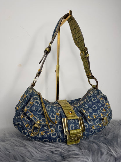 Guess Tasche Denim blau Jeans Gold Details
