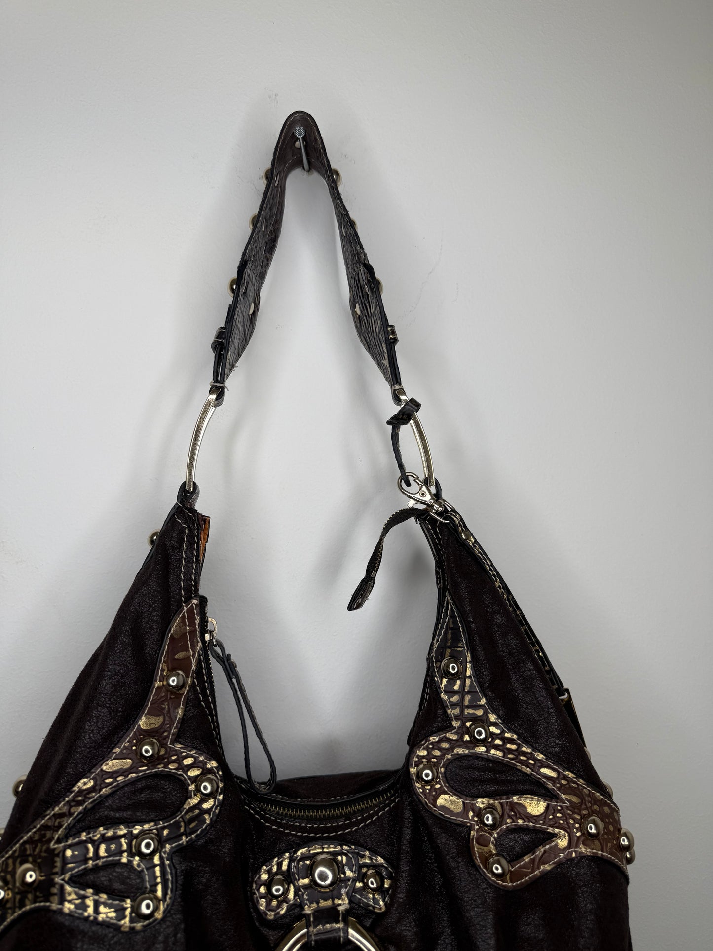 Guess vintage Tasche y2k braun Gold