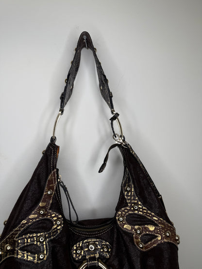 Guess vintage Tasche y2k braun Gold
