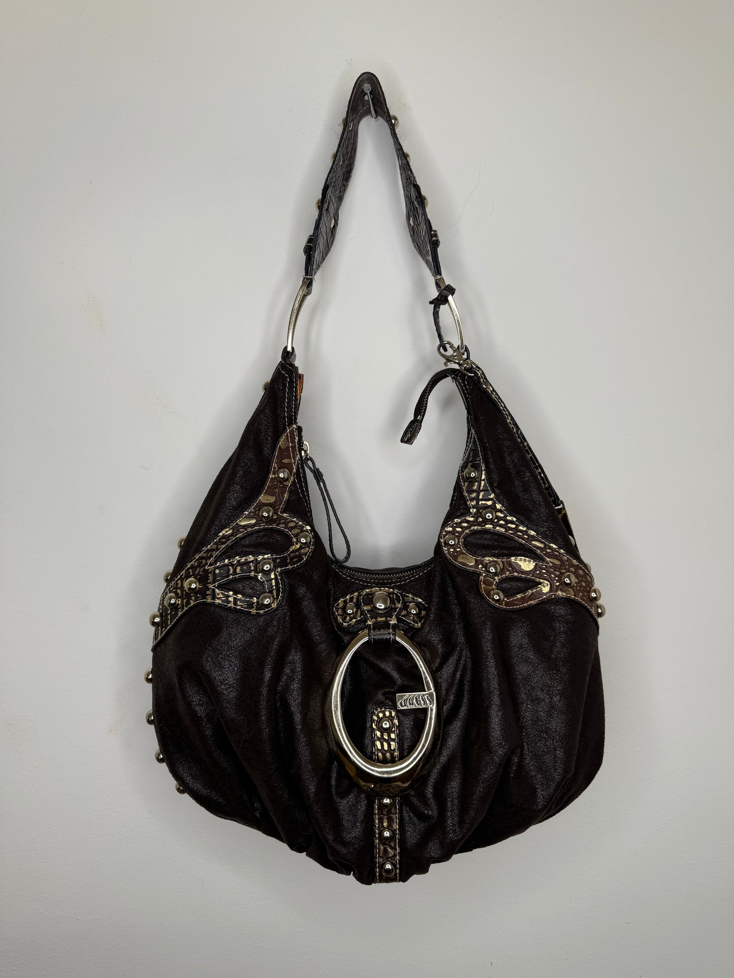 Guess vintage Tasche y2k braun Gold