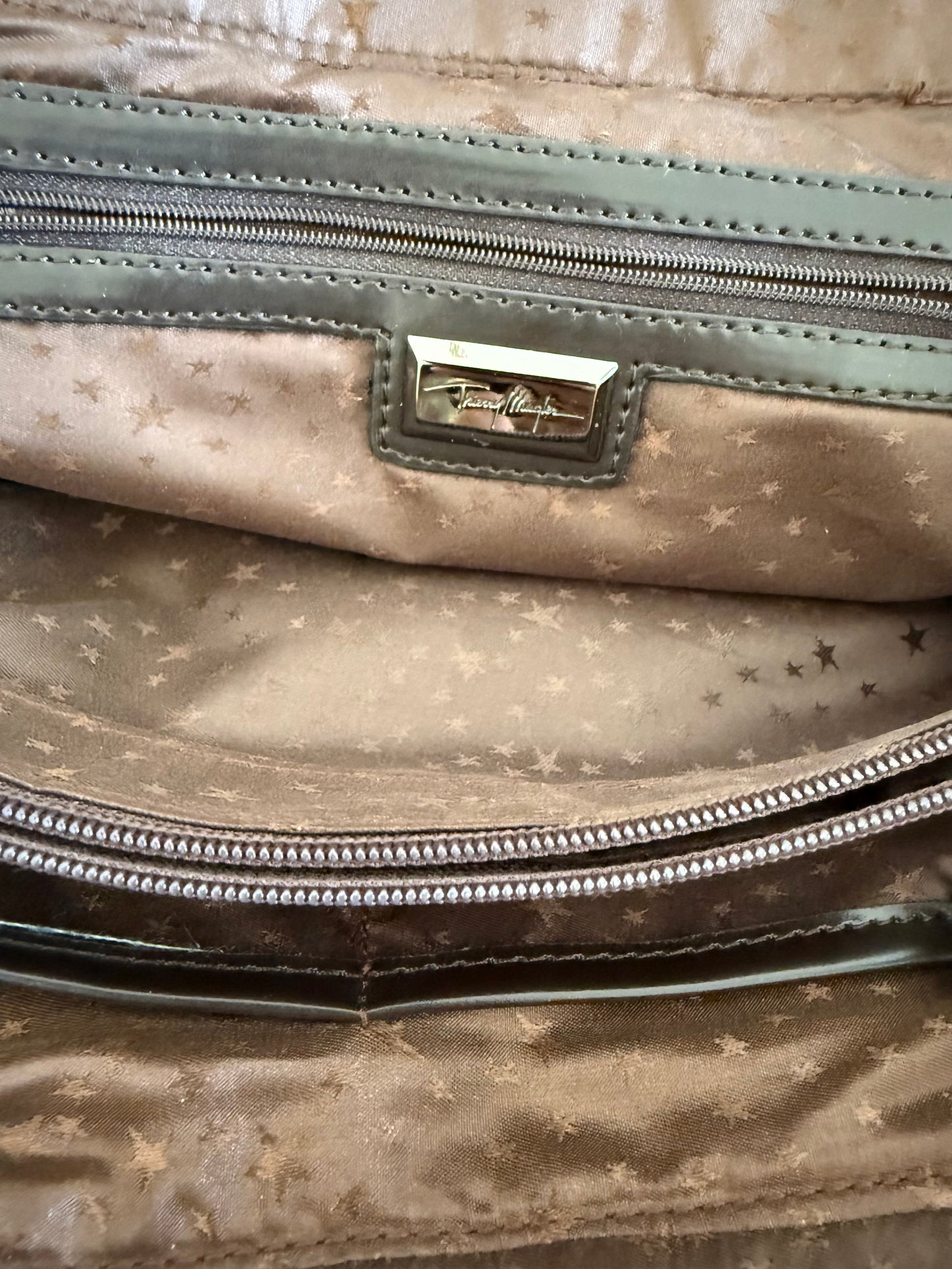 Thierry Mugler vintage tasche braun Leder