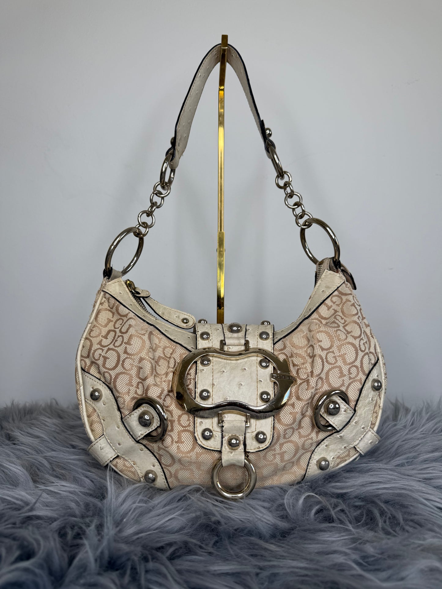 Guess Vintage Tasche Y2k Rare Beige