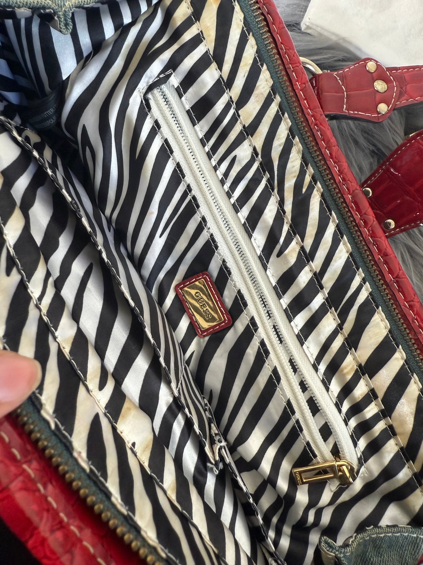 Guess vintage Tasche y2k rare rot denim