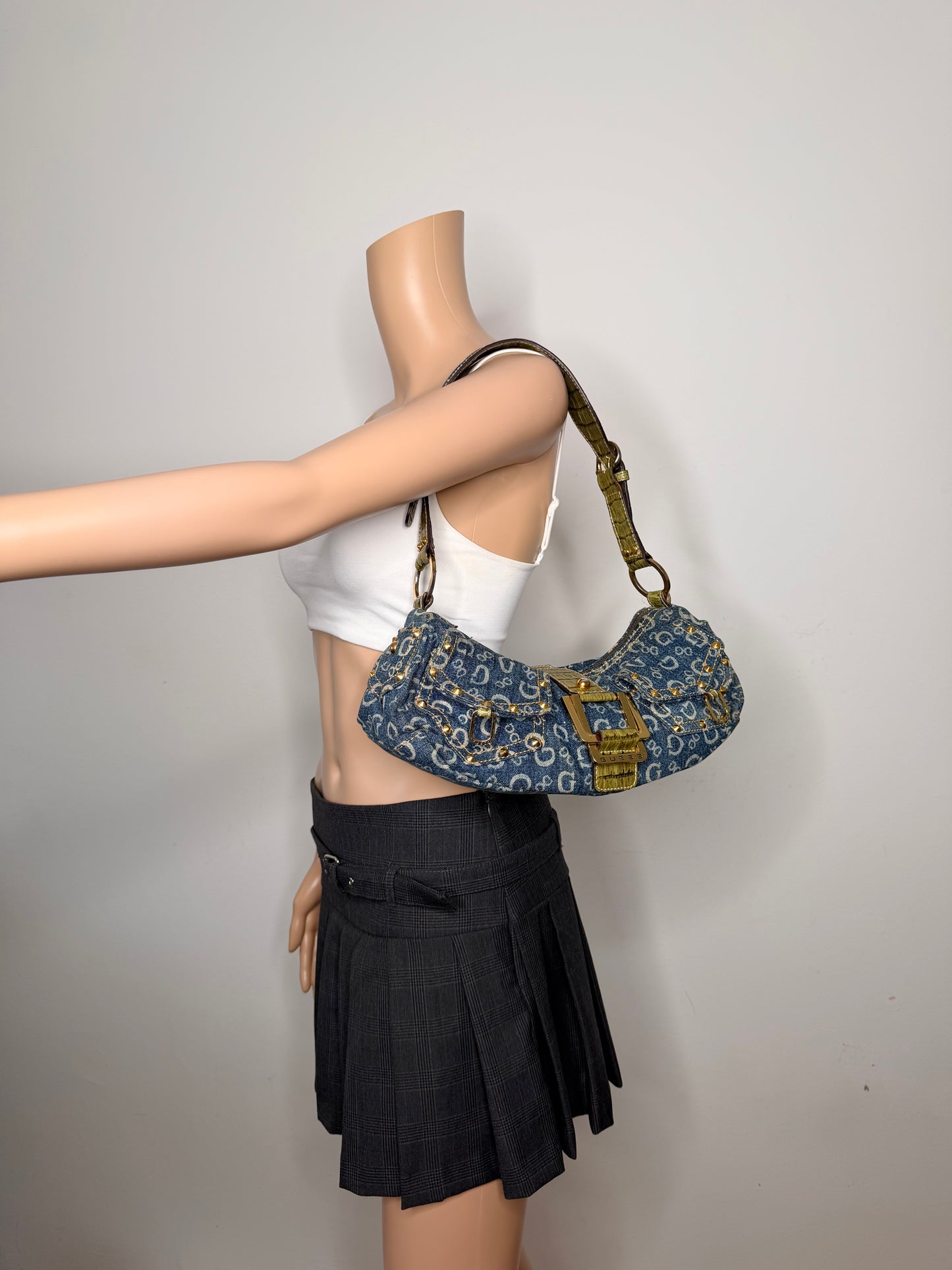 Guess Tasche Denim blau Jeans Gold Details
