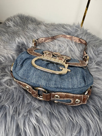 Guess vintage Tasche Y2k Rare Denim Silver brau braun