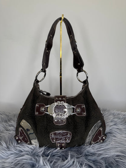 Guess vintage Tasche y2k braun Silber