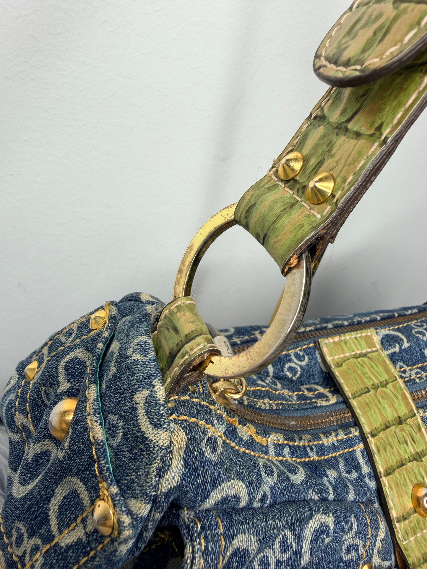 Guess Tasche Denim blau Jeans Gold Details