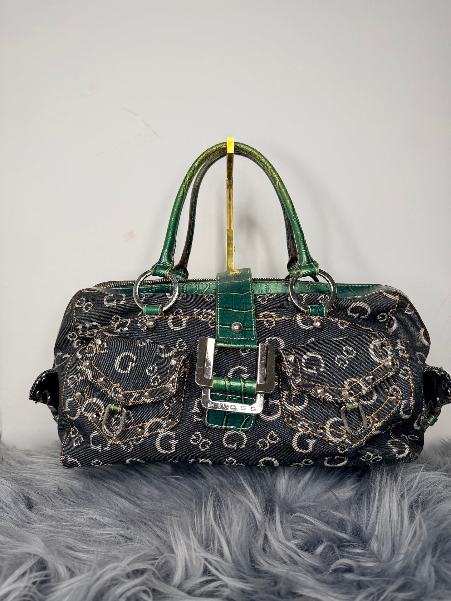 Guess vintage Tasche y2k rare Denim grün