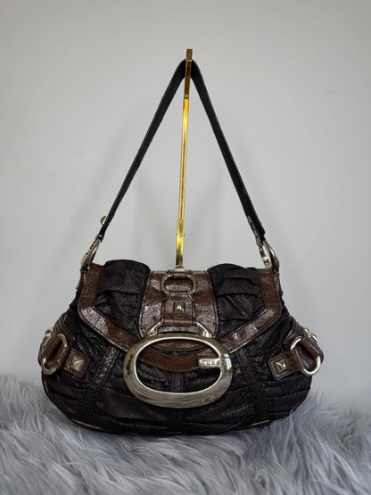 Guess vintage Tasche Y2k Rare braun Gold