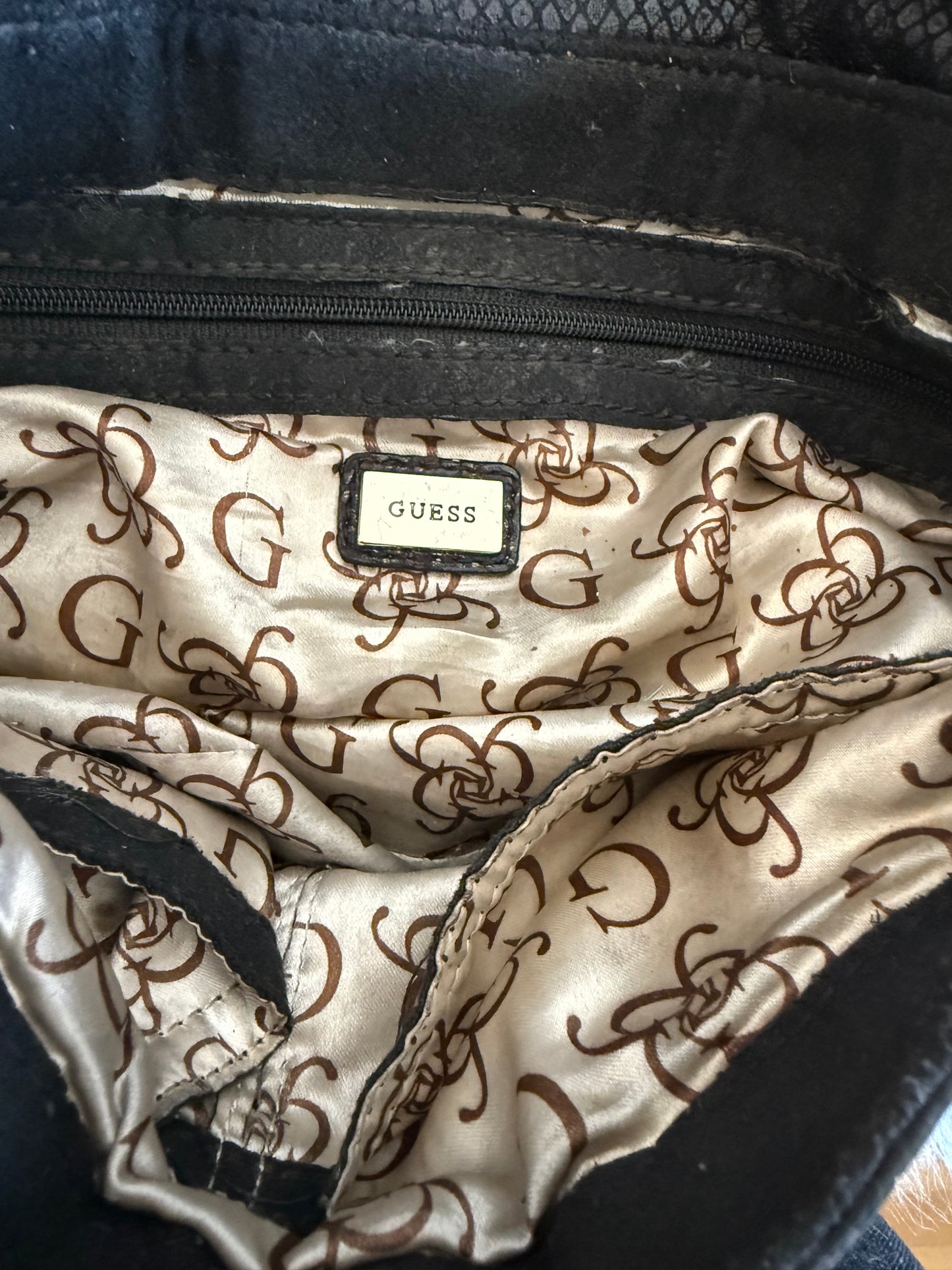 Guess vintage Tasche Y2k Rare braun Gold