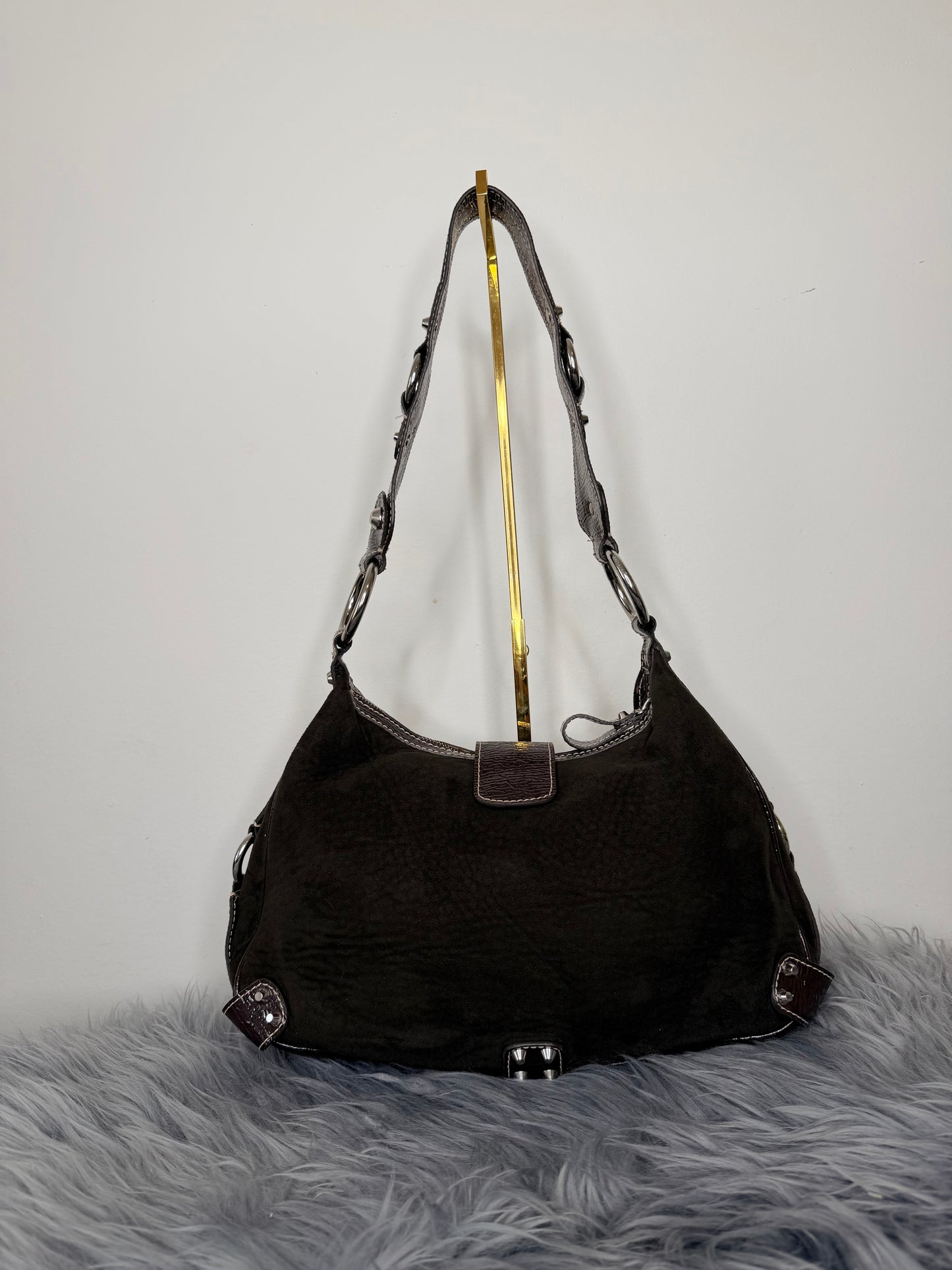 Guess vintage Tasche y2k rare braun samt