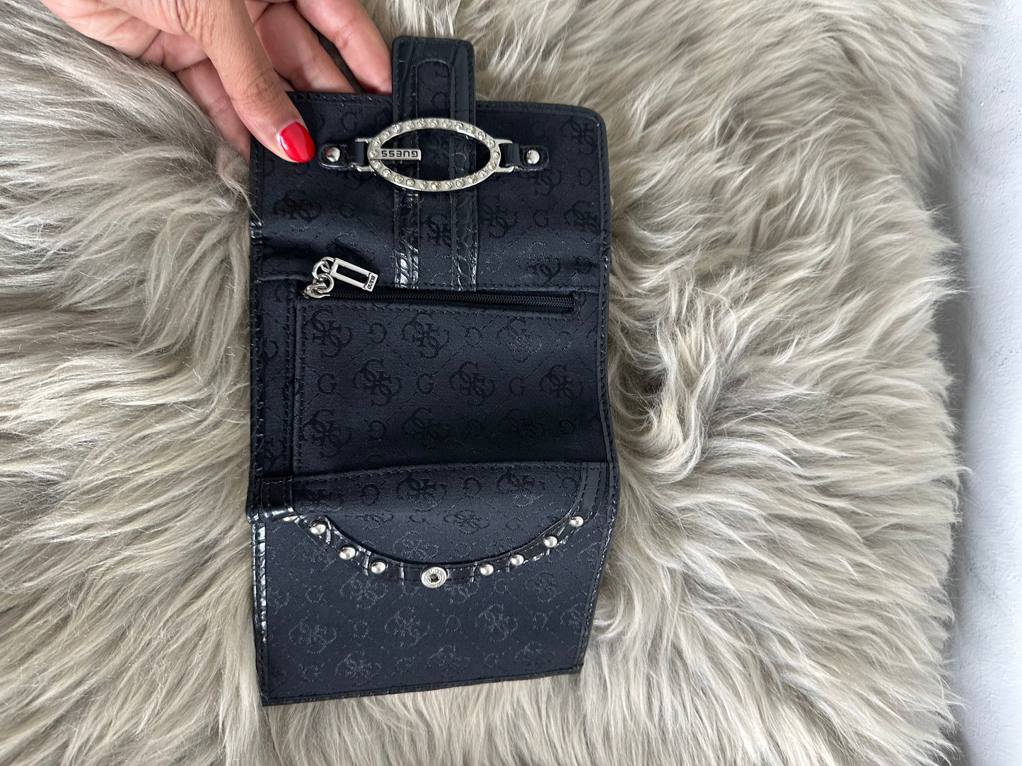 Guess vintage Geldbörse y2k echtleder Details