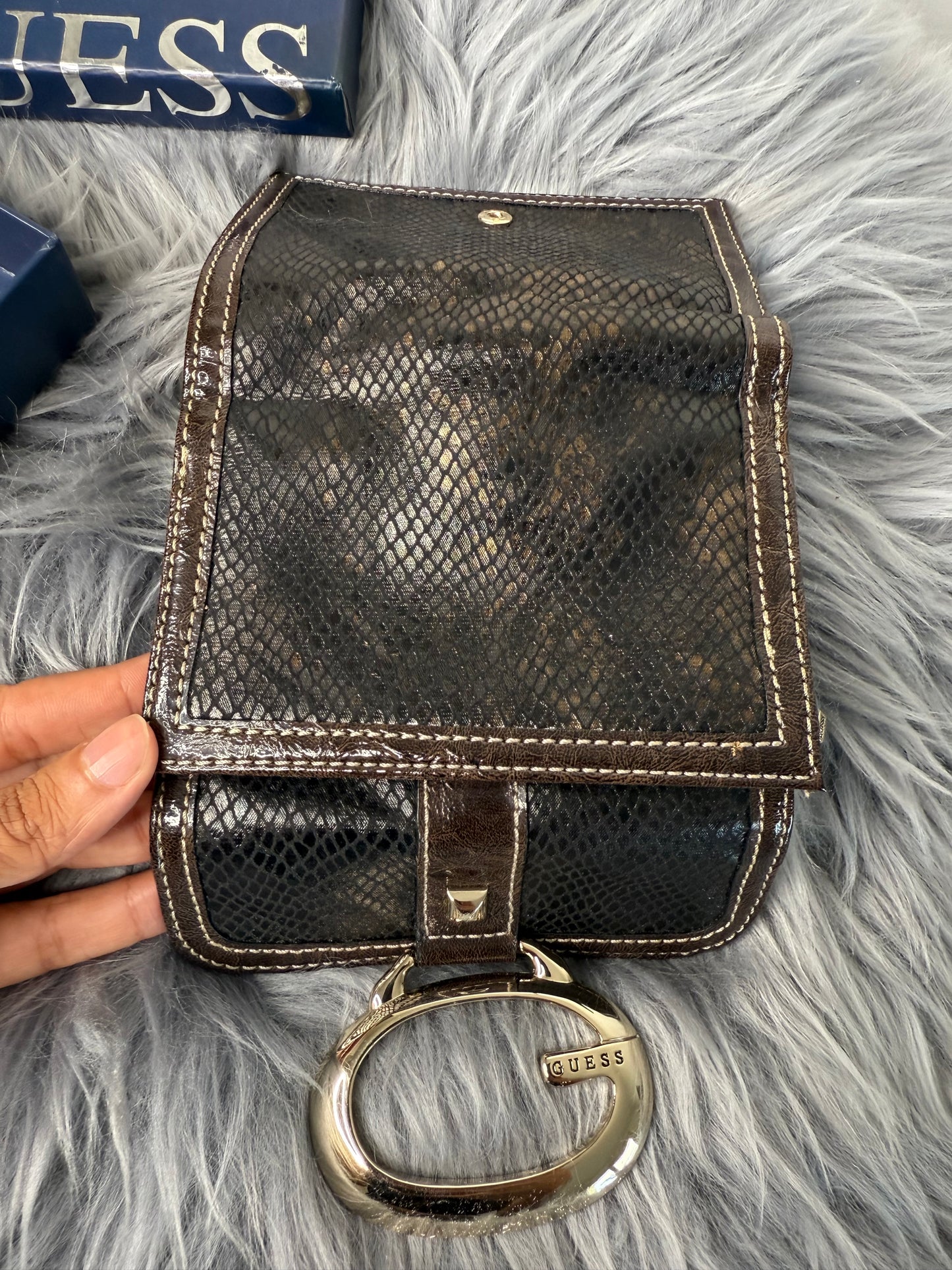 Guess Vintage Tasche Y2k Geldbörse braun neu