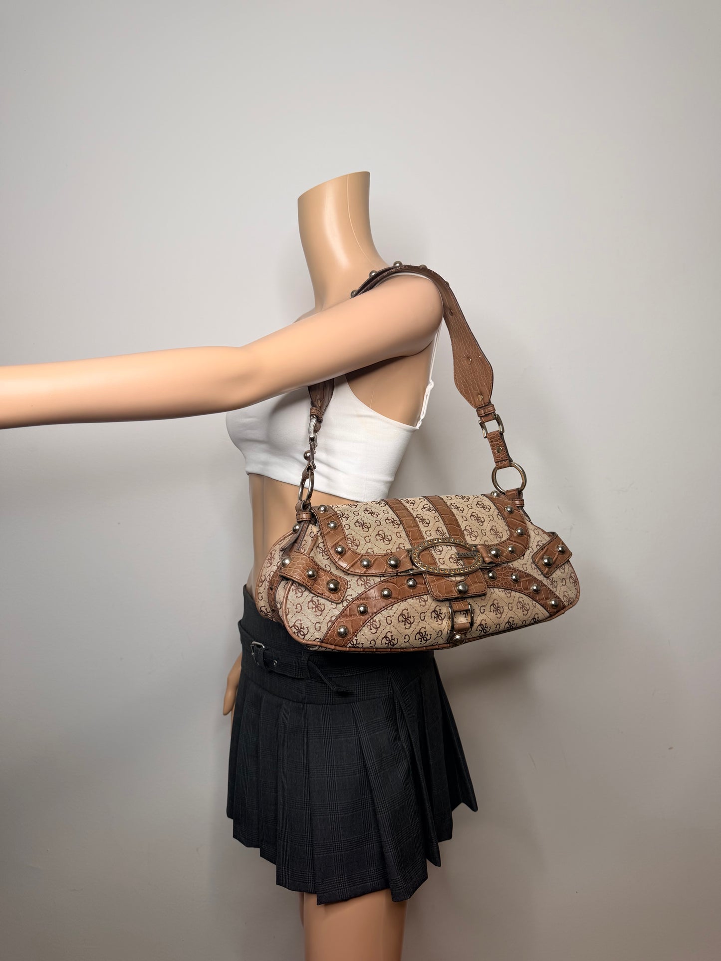 Guess vintage Tasche echt Leder Details