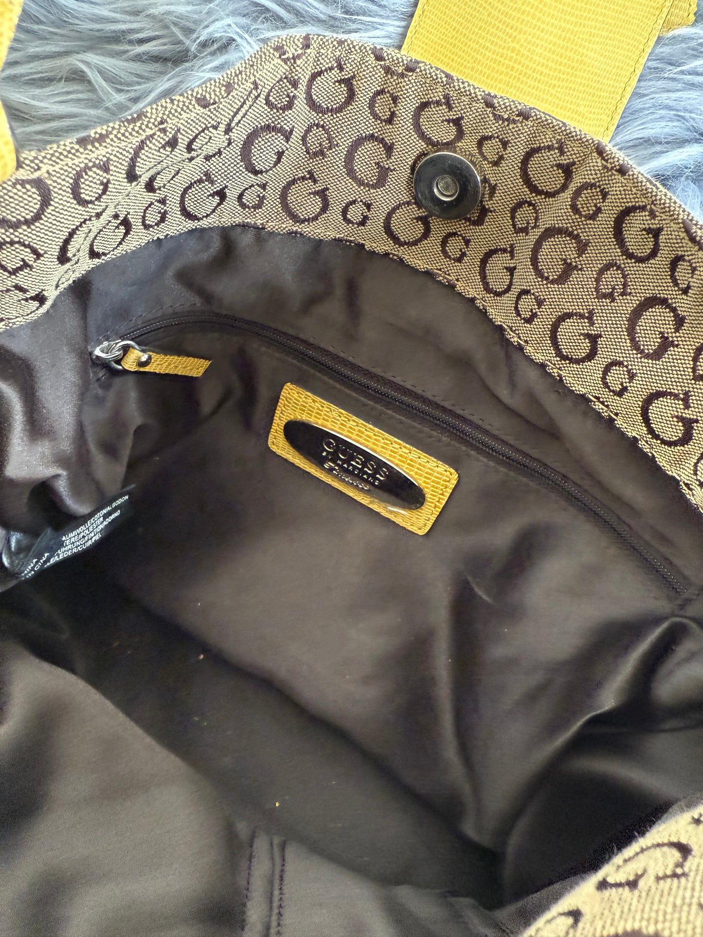 Guess vintage Tasche y2k rare braun gelb