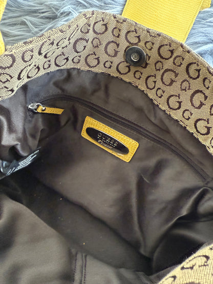 Guess vintage Tasche y2k rare braun gelb