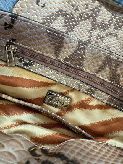 Guess vintage Tasche Y2k Rare Denim Silver brau braun