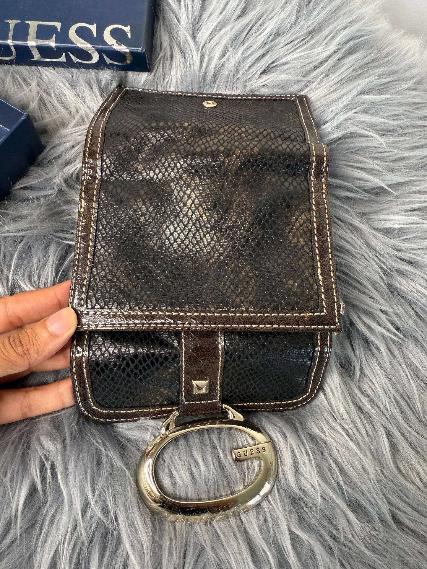 Guess Vintage Tasche Y2k Geldbörse braun neu