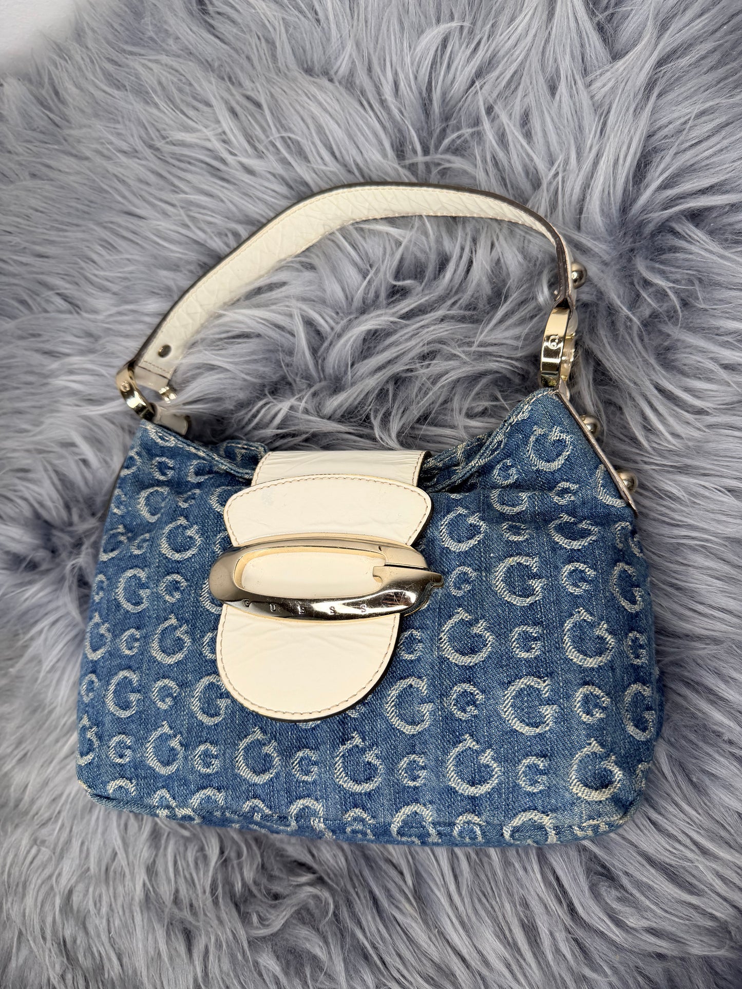 Guess vintage Tasche y2k rare blau weiß