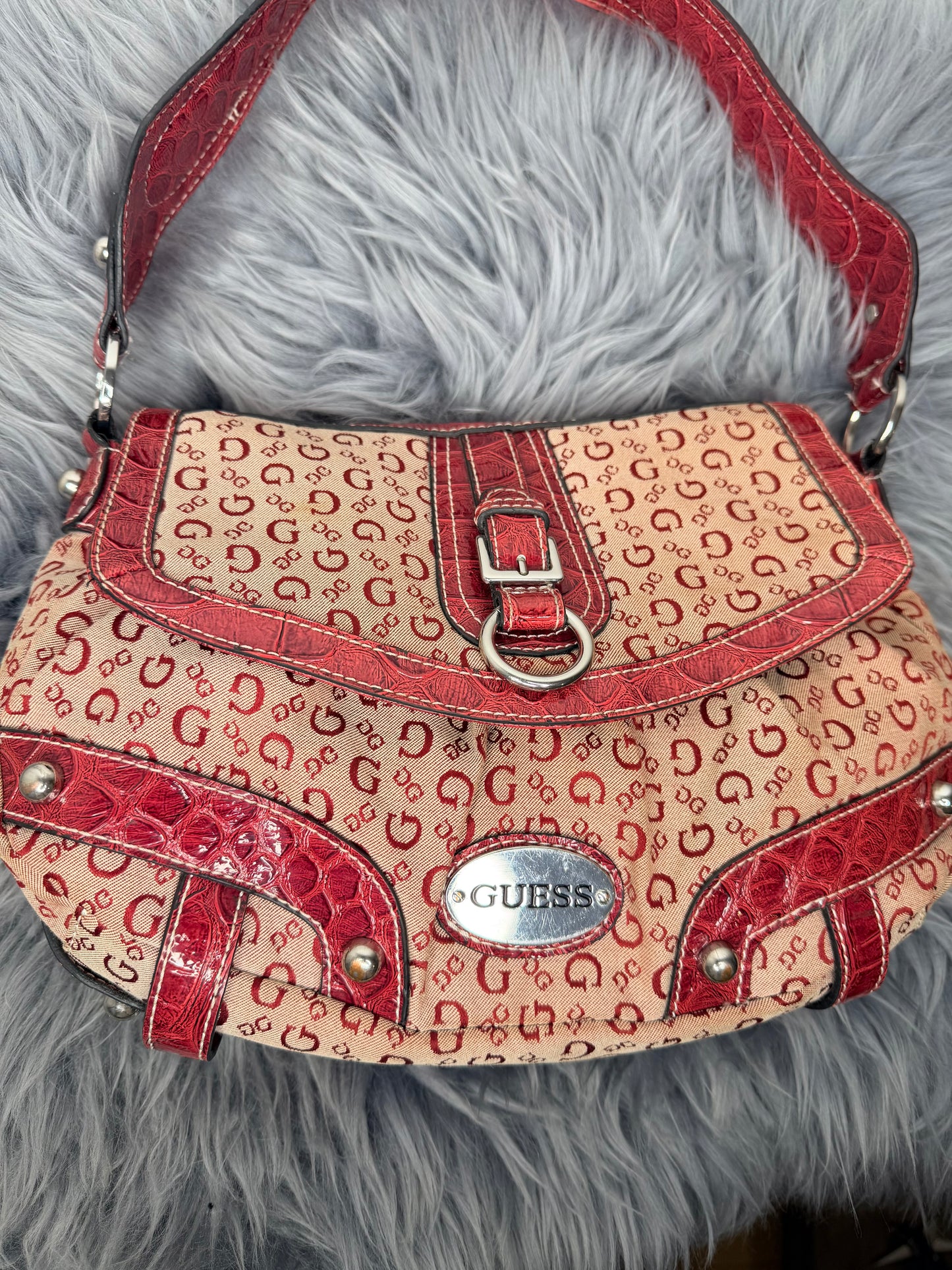 Guess vintage Tasche y2k rot denim