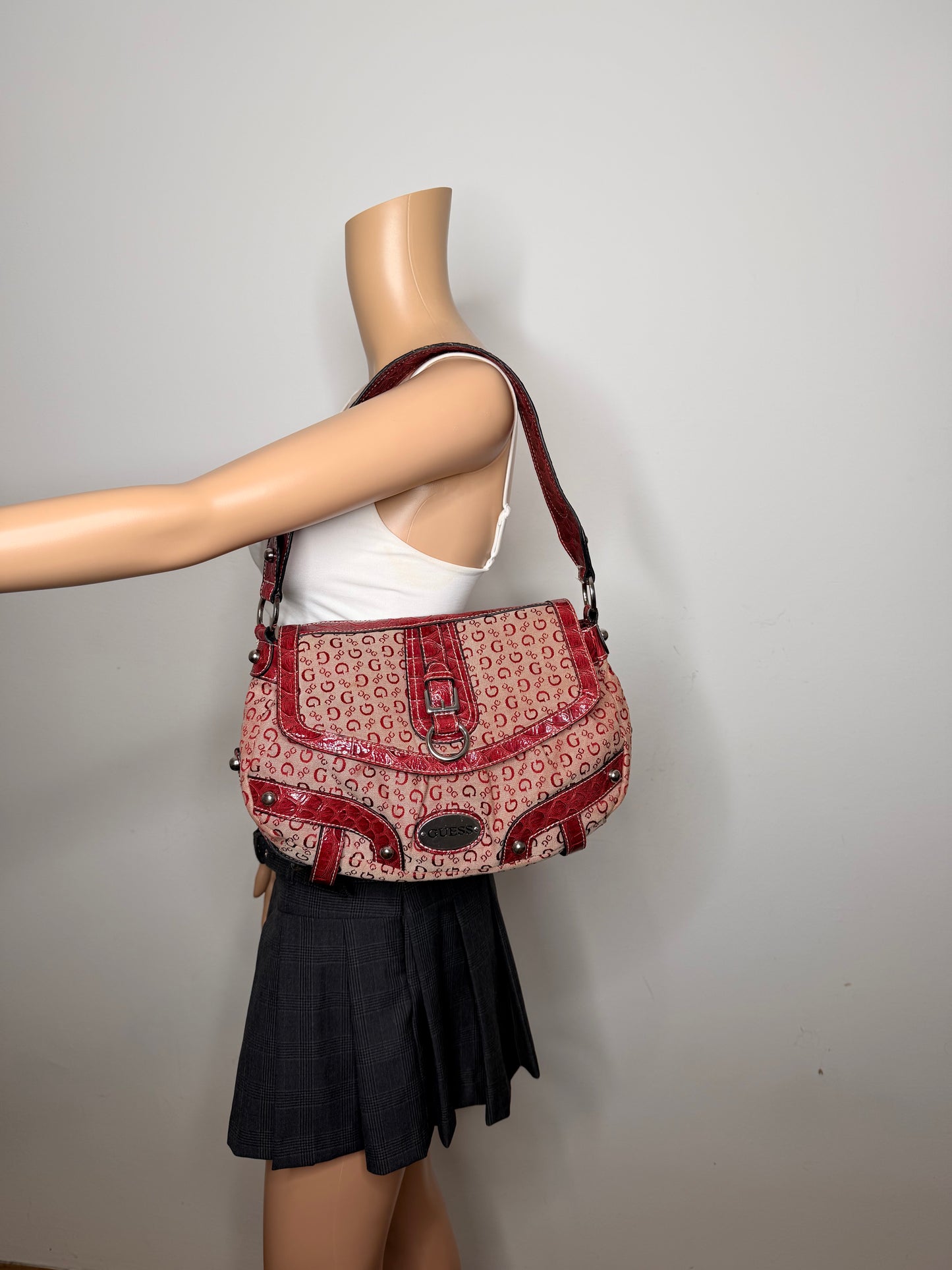 Guess vintage Tasche y2k rot denim