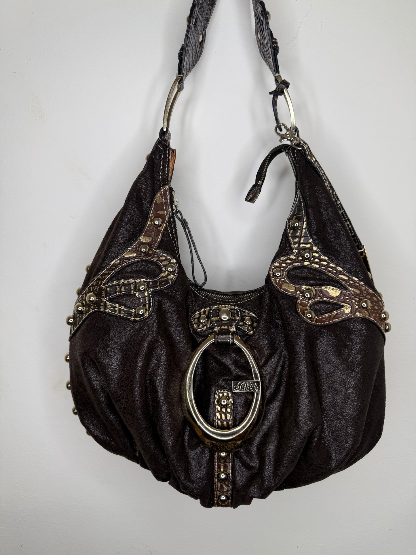 Guess vintage Tasche y2k braun Gold