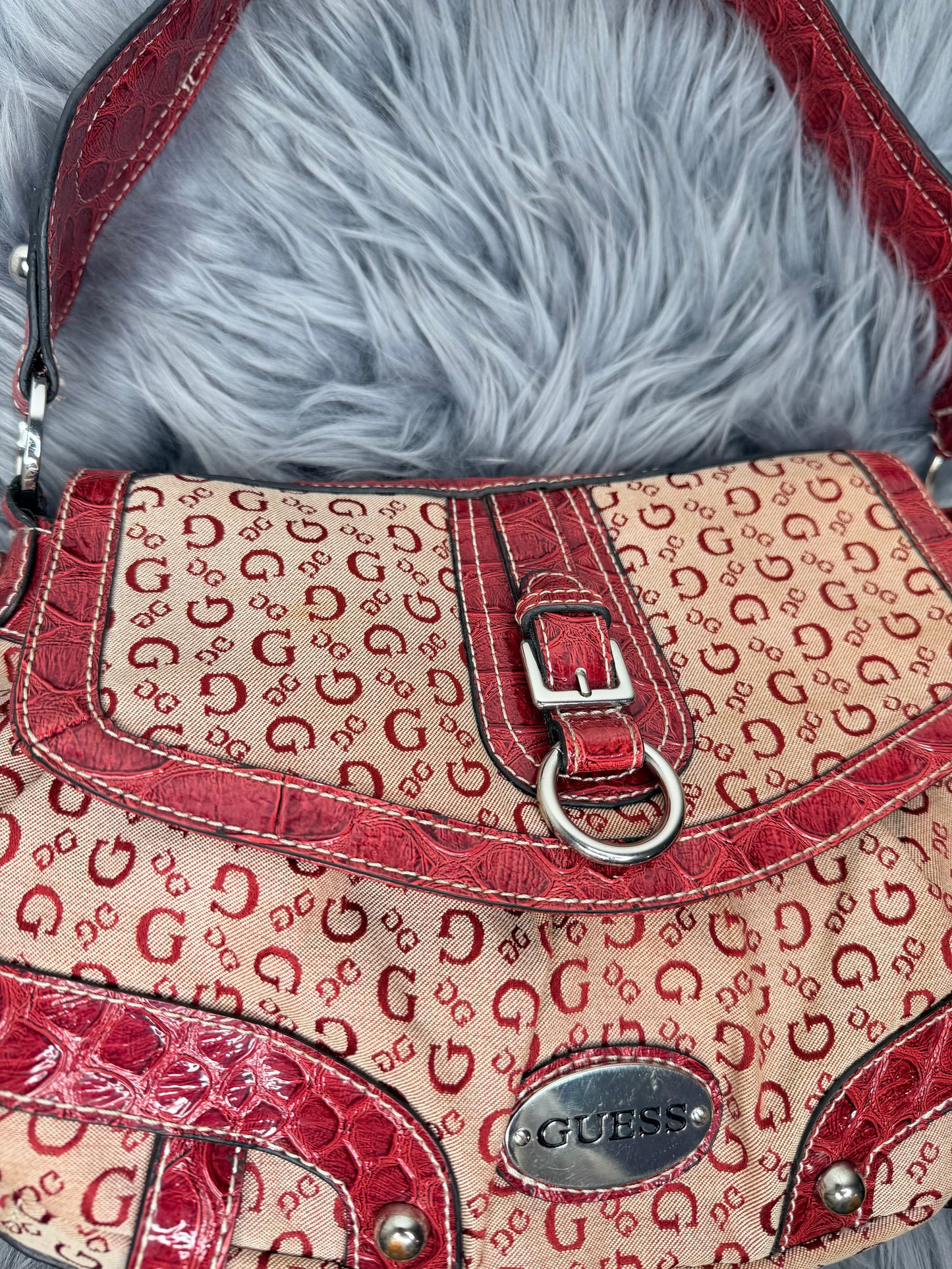 Guess vintage Tasche y2k rot denim