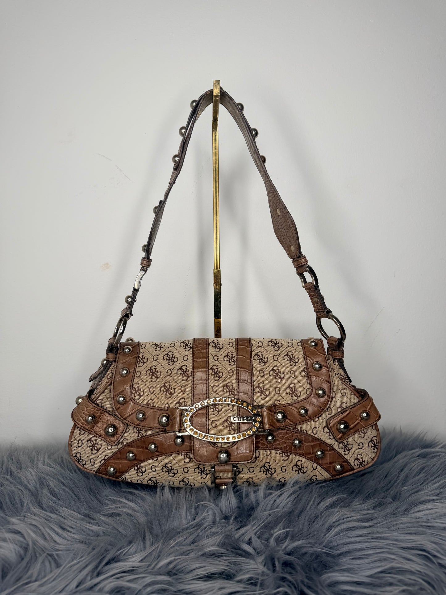 Guess vintage Tasche echt Leder Details