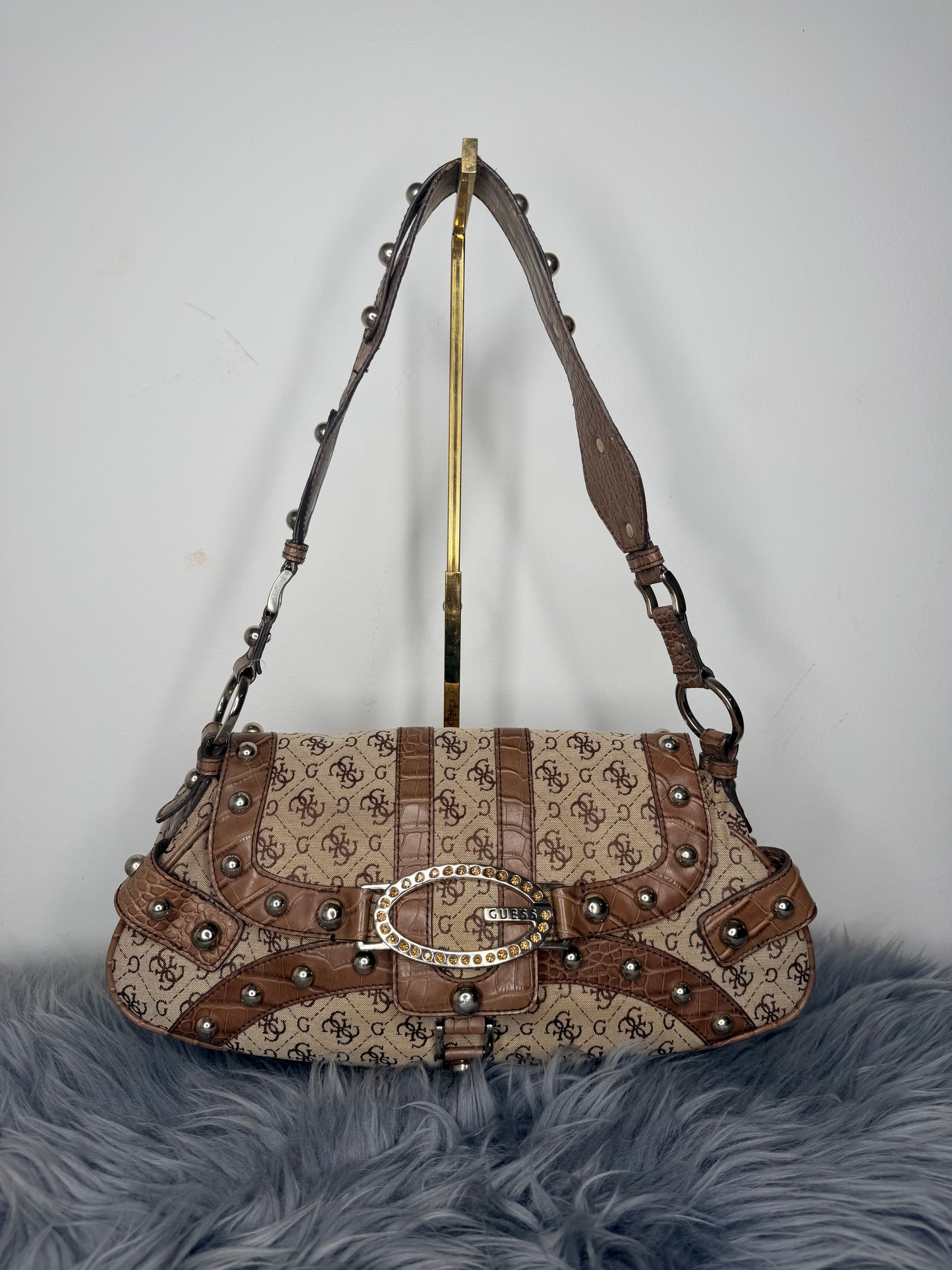 Guess vintage Tasche echt Leder Details