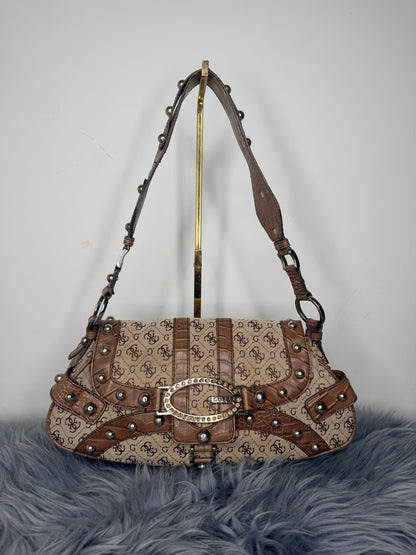 Guess vintage Tasche echt Leder Details