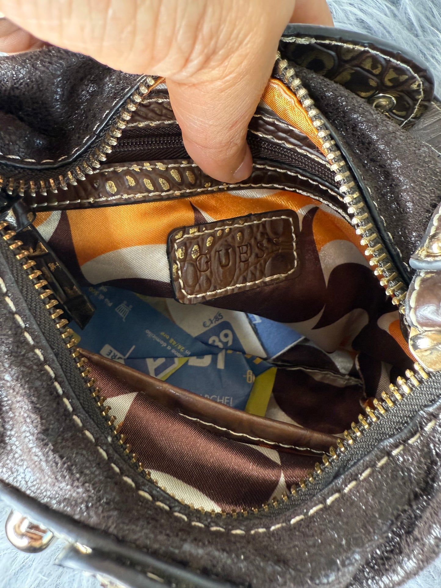 Guess vintage Tasche goldbraun