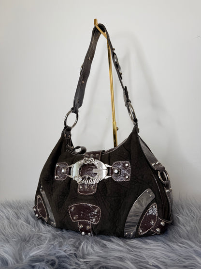 Guess vintage Tasche y2k rare braun samt