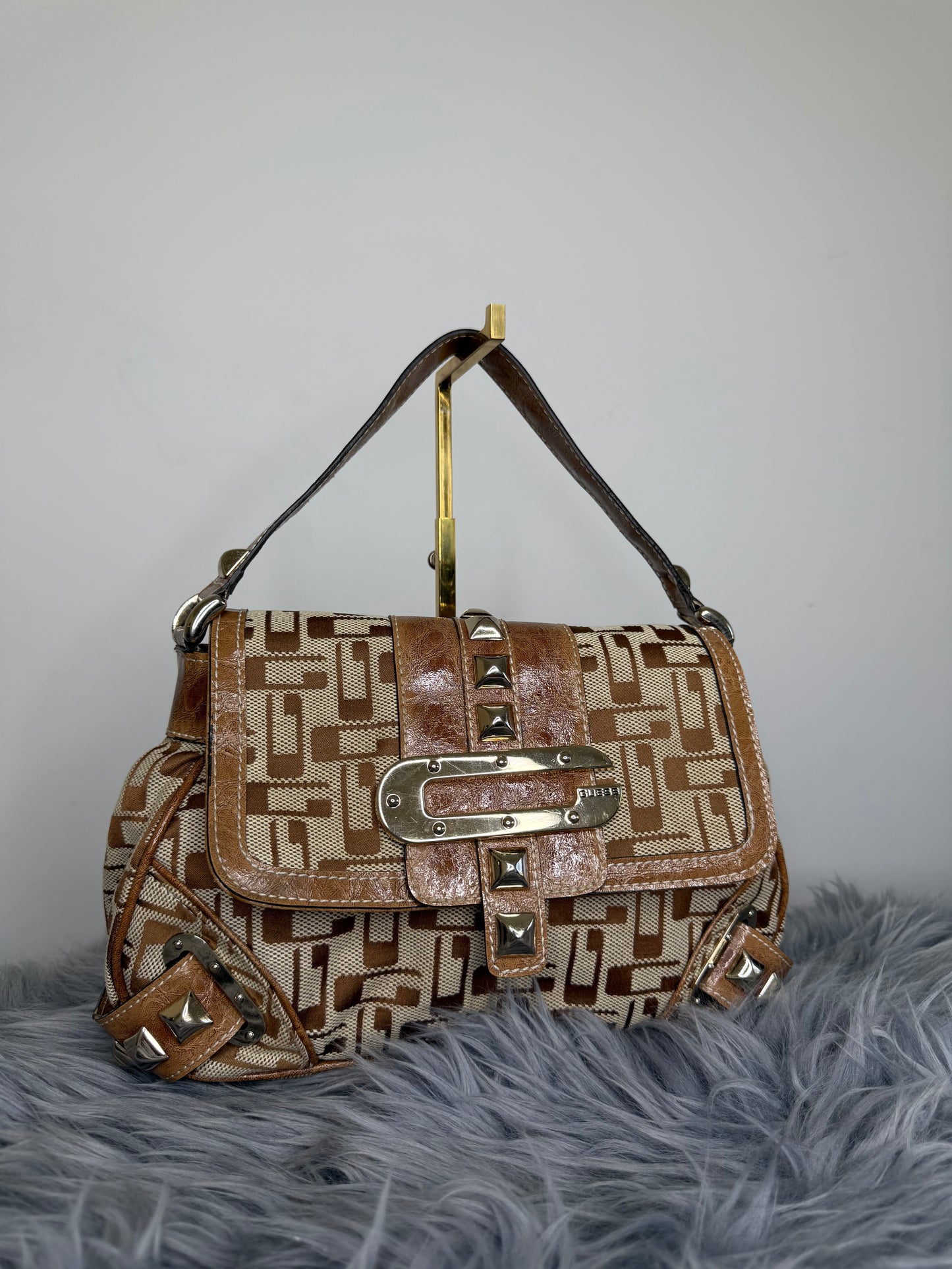 Guess vintage Tasche braun beige