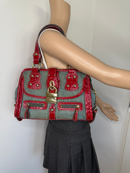 Guess vintage Tasche y2k rare rot denim