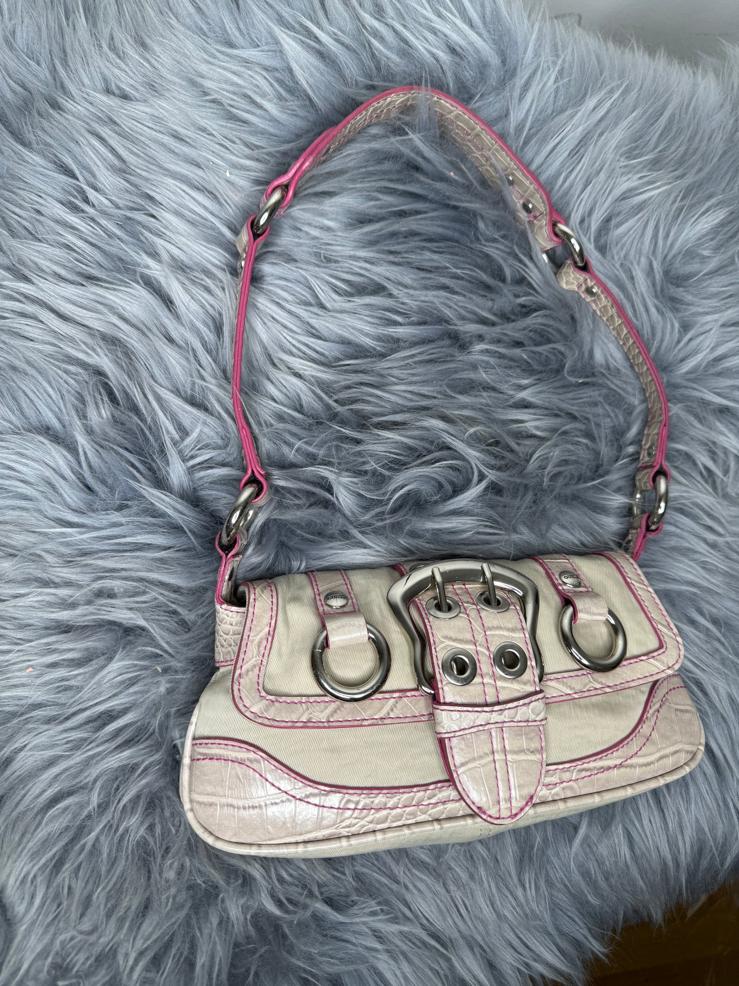Guess vintage Tasche y2k rare rosa beige