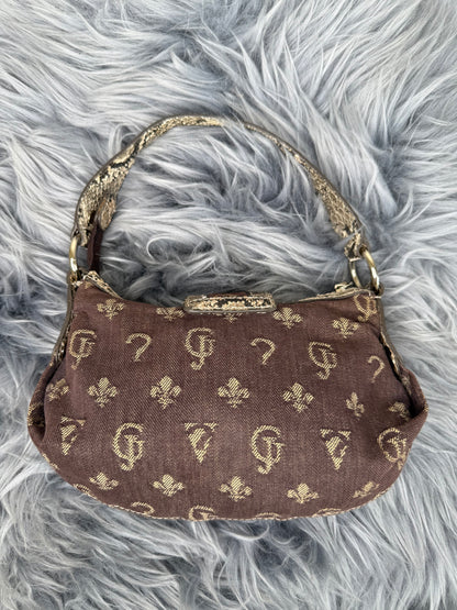 Guess vintage Tasche Y2k Rare denim braun Gold