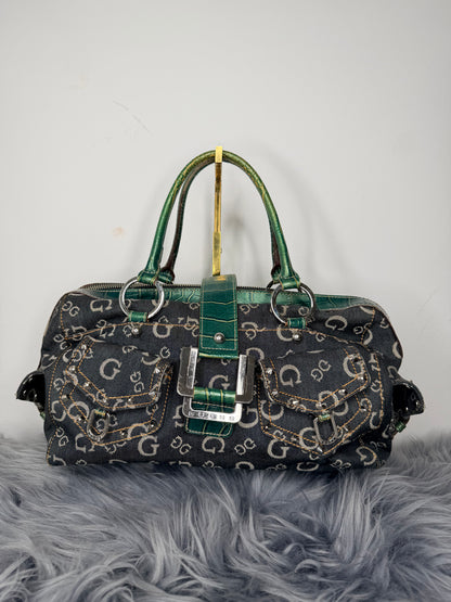 Guess vintage Tasche y2k rare Denim grün