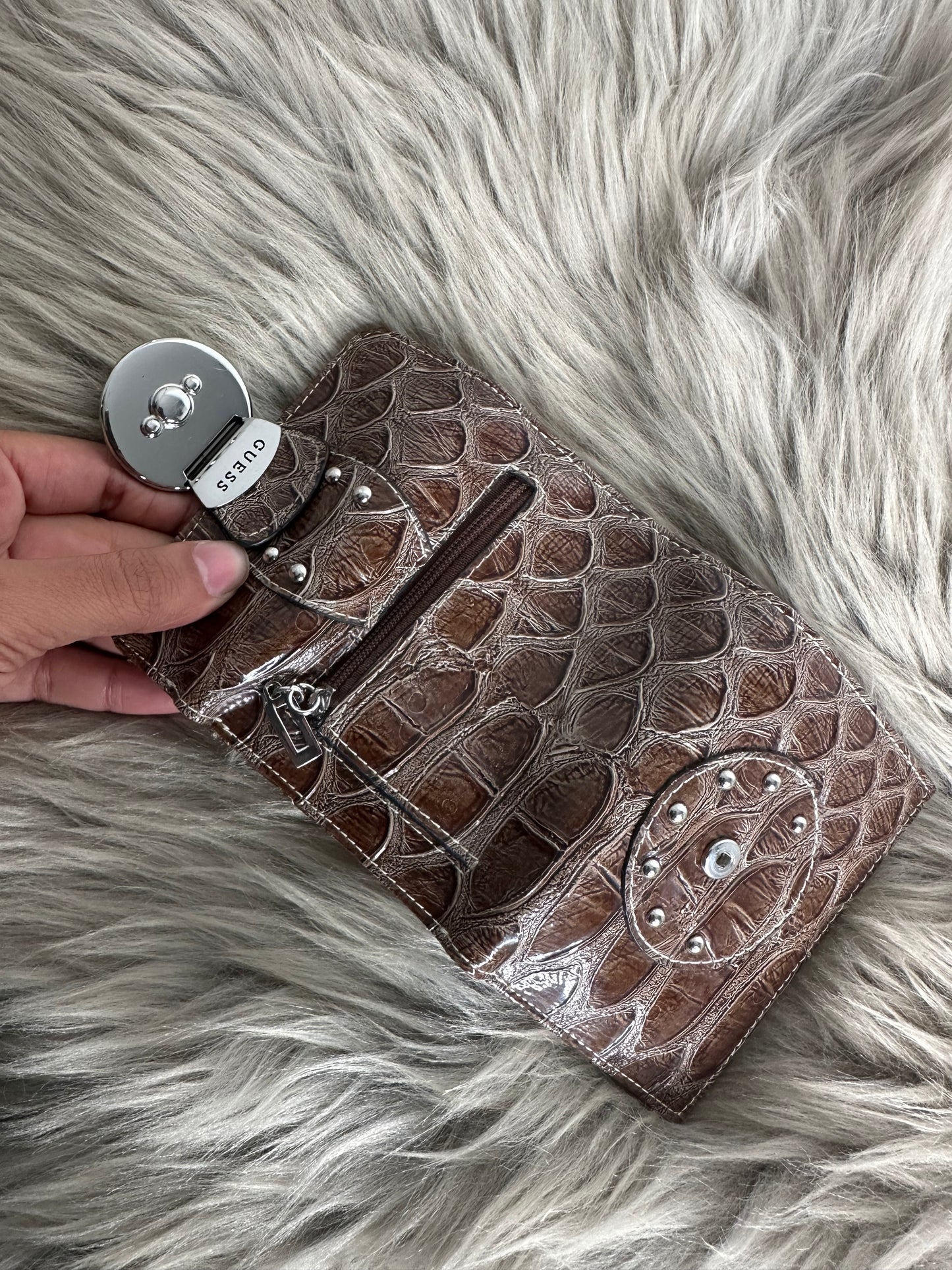 Guess vintage Geldbörse y2k rate braun