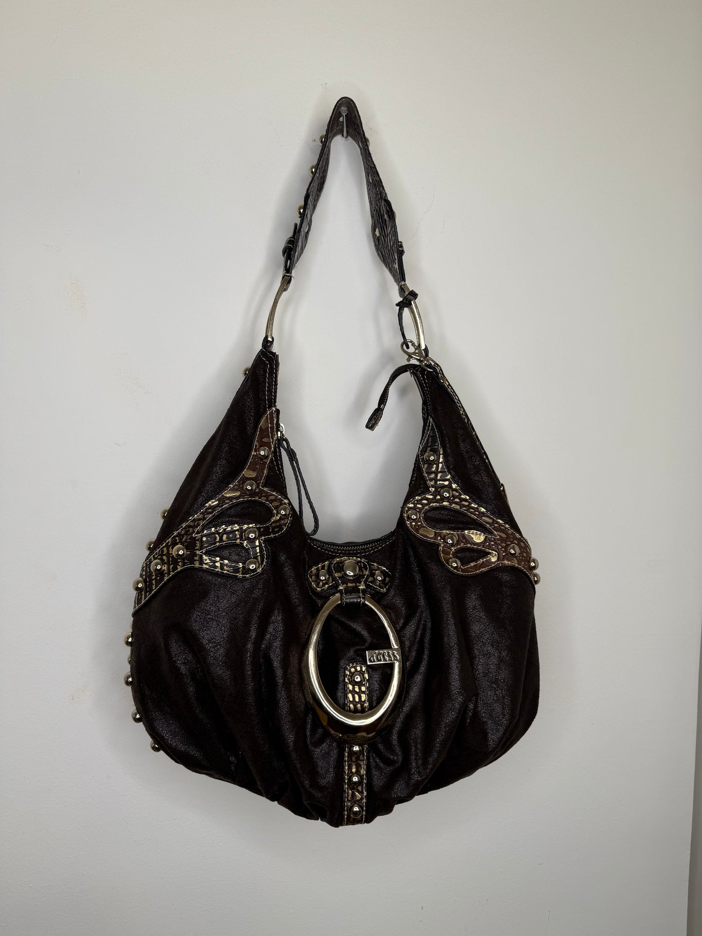 Guess vintage Tasche y2k braun Gold