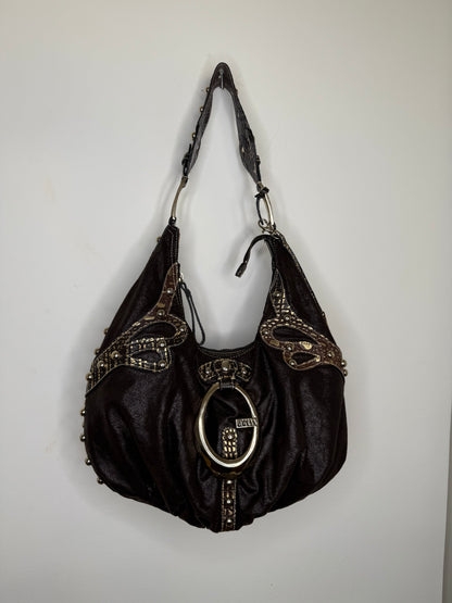Guess vintage Tasche y2k braun Gold