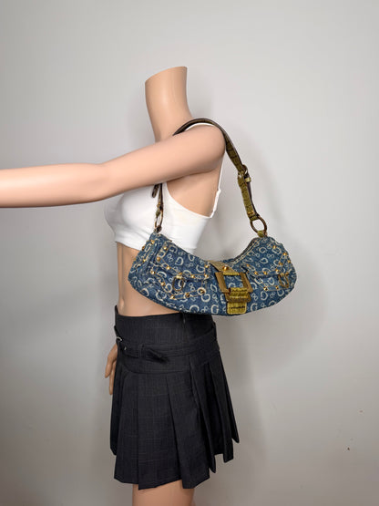 Guess Tasche Denim blau Jeans Gold Details