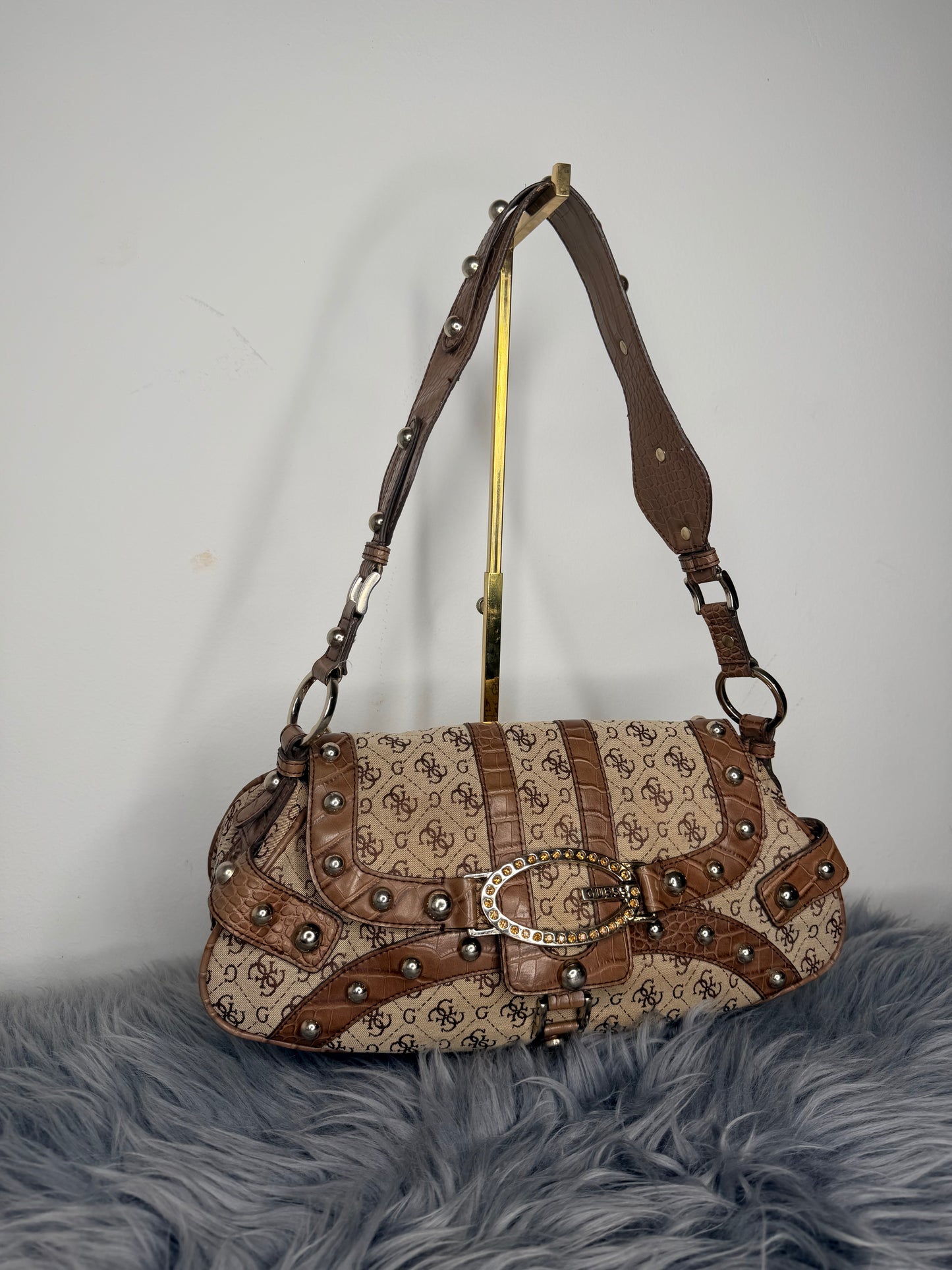 Guess vintage Tasche echt Leder Details