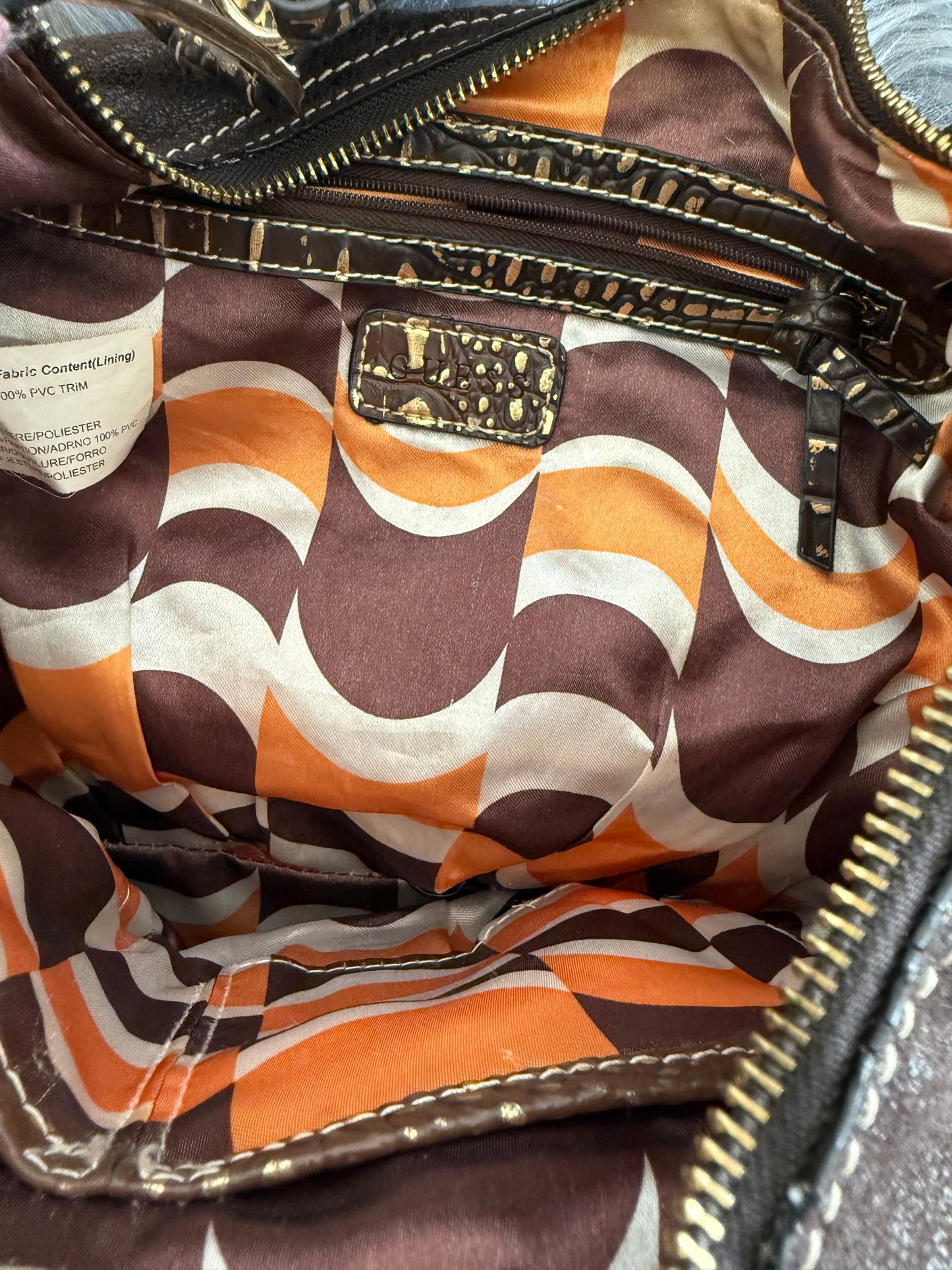 Guess vintage Tasche y2k braun Gold