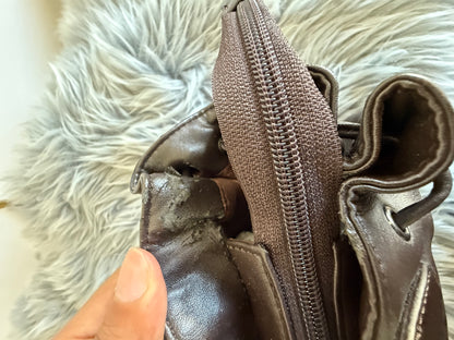 Thierry Mugler vintage tasche braun Leder