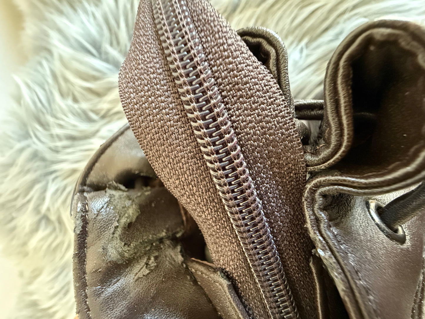 Thierry Mugler vintage tasche braun Leder