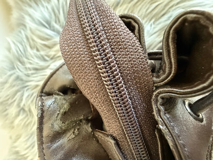 Thierry Mugler vintage tasche braun Leder